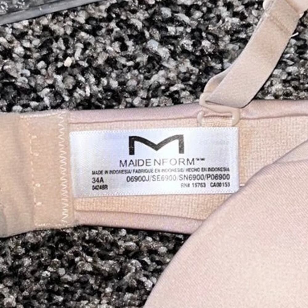 Maidenform Bra 34A Underwire Satin Padded Cup Adj 5-way Strap, NWT - Picture 5 of 5